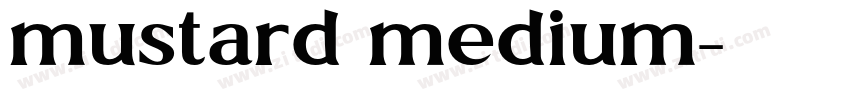 mustard medium字体转换
